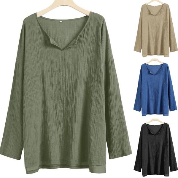 

men's casual shirts mens v neck long sleeve t-shirt solid oversized loose holiday beach blouse pullover japanese fashion clothes, White;black