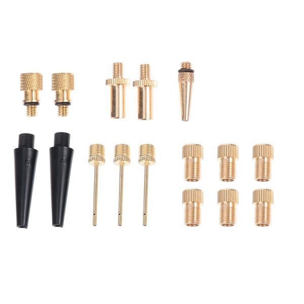 

bike pumps 16pcs/set pump adapter presta schrader needle