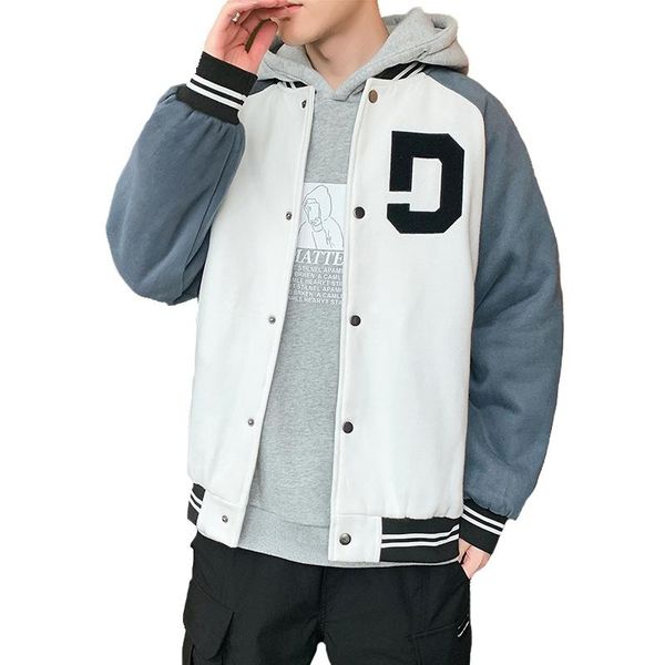 

men's jackets man spring coat loose baseball jacket drop, Black;brown