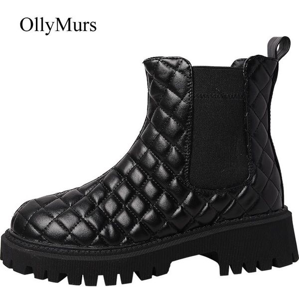 

boots women winter fashion brand cheslea retro lady shoes female warm thick fur ankle white, Black