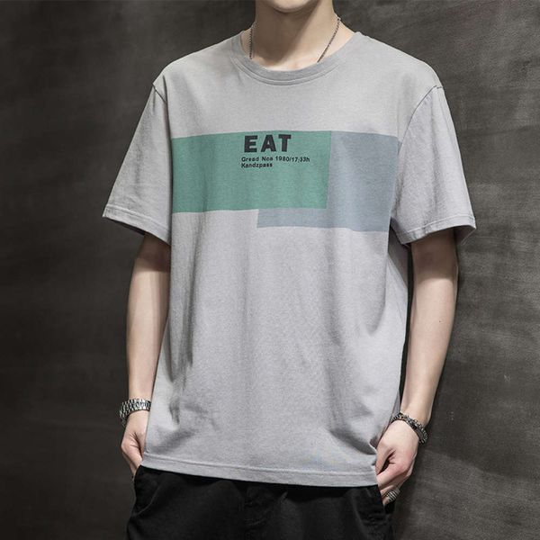 

100 cotton short sleeve men's 2021 new fashion brand t-shirt men's fashion summer half sleeve shirt men's multi color matchin, White;black