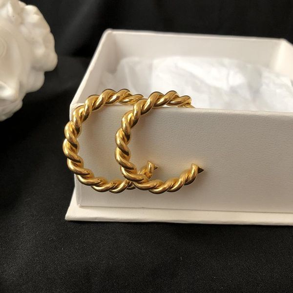 

hoop & huggie linmouge retro french elegant twist spiral twisted metal circle earrings with minimalist opening vintage female jewelry eg200, Golden;silver