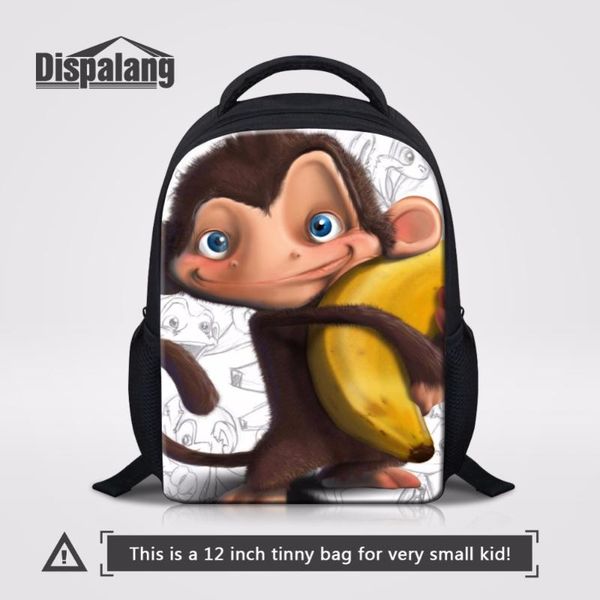 

backpack dispalang cute monkey banana prints 12 inch small children school bags bookbag preschool nursery kindergarten bagpack