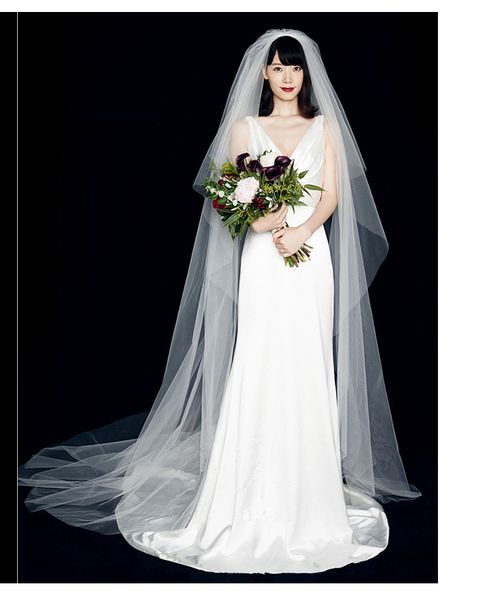 

2021 new silk and satin slim bridal light wedding dress, Black