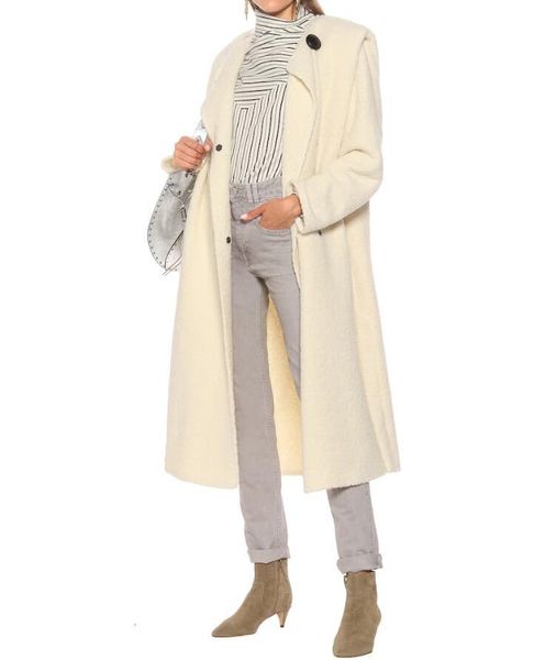 

2021 women fall/winter new wool blend cream women's coat iqtz, Black