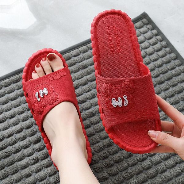 

slippers shoes women female summer antiskid sandalias mujer, Black