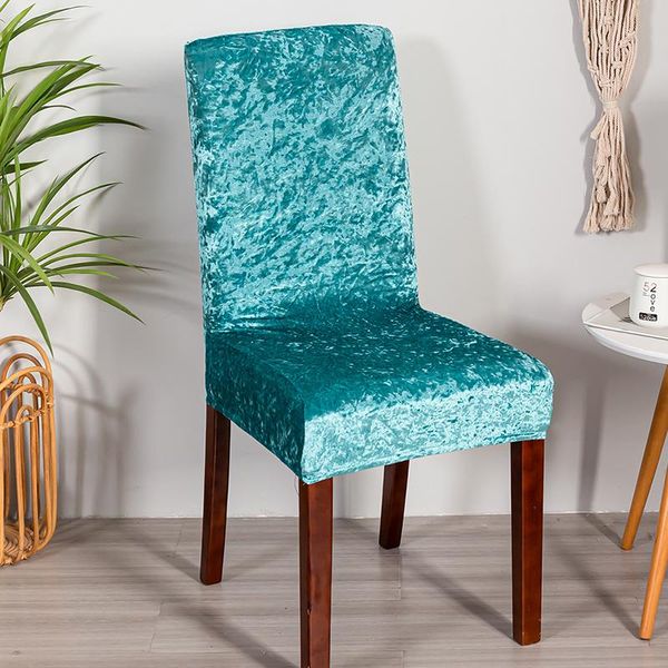 

chair covers velvet cover for dining room solid plain dyed bling holiday decoration christmas gifts stretch slipcover