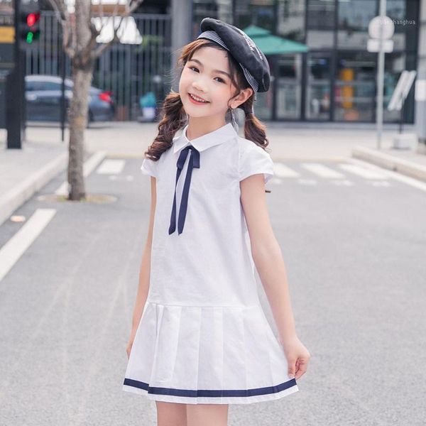

girl's dresses yourseason children college style dress 2021 teenage girls puff sleeve kids brief casual baby patchwork clothing1, Red;yellow