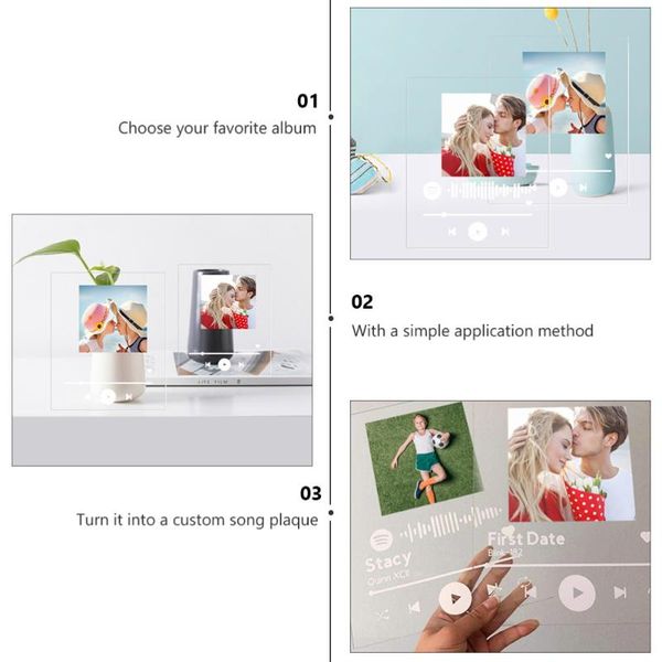 

frames personalized acrylic song cover creative diy home decoration