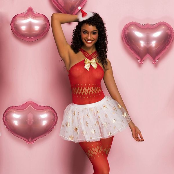 

style fun underwear women' red dress with garter suit, Red;black