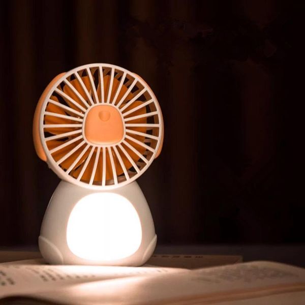 

electric fans 4000mah portable mini fan 3 gears led light usb rechargeable handheld deskair cooling conditioner for home outdoors