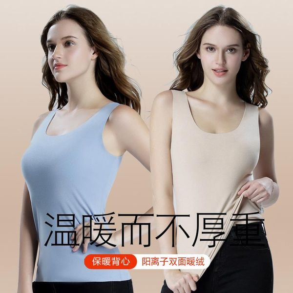 

bustiers & corsets women thermal underwear tank lace slim warm layer shirt for winter plus size cashmere v-neck body shaper intima, Black;white