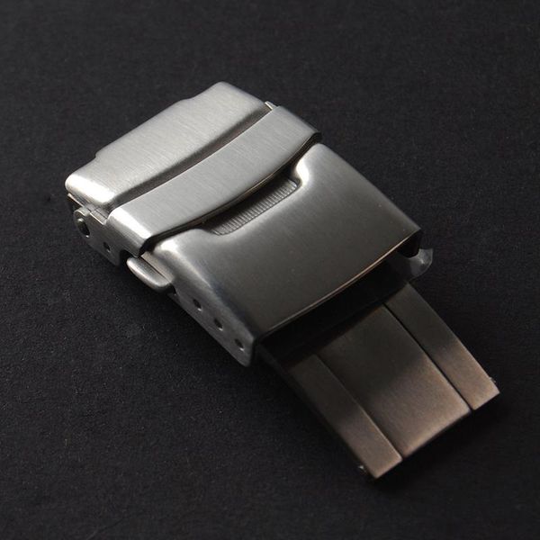 

watch bands 18mm 20mm 22mm fold safety clasp buckle deployment, Black;brown