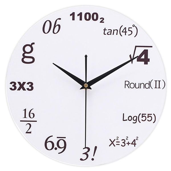 

wall clocks creative wooden clock living room round stylish math white art modern design home decor 6w0112