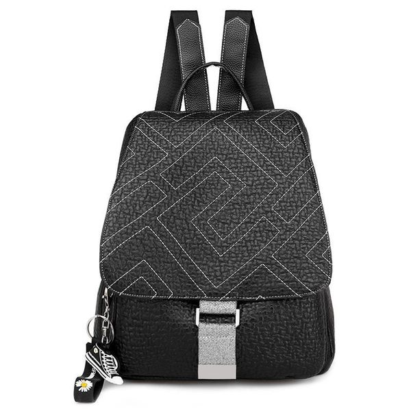 

school bags backpack women 2021 simple car suture back anti-theft bag cover leisure travel can be shoulder diagonal,school