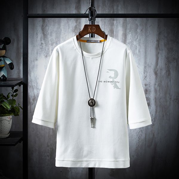 

2021 t-shirt men new letter print men's the moment you decide short sleeve o-neck tees male fashion shirt dk0o, White;black