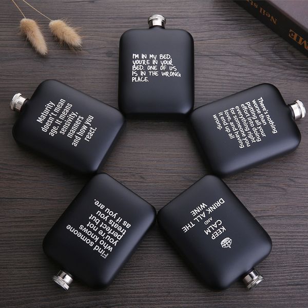 

flask flagon 6 oz square stainless steel wine pot advertisement