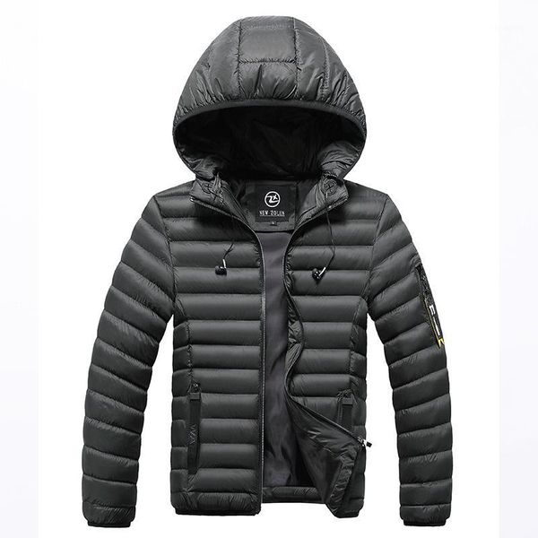 

men's 2019 winter jacket coat large size plus velvet thick warm hooded parka men zipper windbreaker jacket casaco masculino1, Black