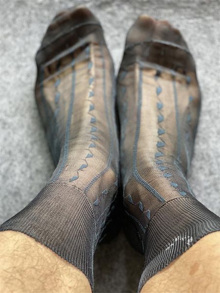 

men's socks classic patterned nylon for man mature, Black
