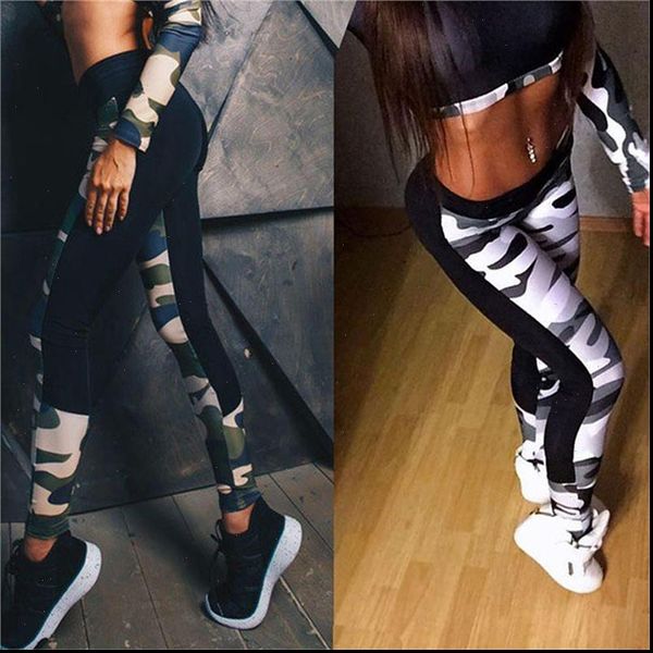 

leggings spring fitness women workout pants summer sporter skinny camouflage elastic slim skinny casual women leggings, Black