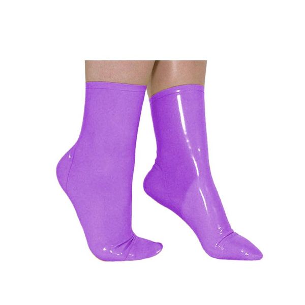 

party masks 100% latex socks purple cute short 0.4mm rubber cool size s-xl