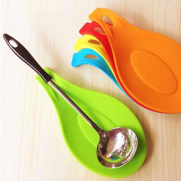 

mats & pads kitchen utensil silicone mat insulation spoon rest holder heat resistant tray placemat non-stick cooking tool