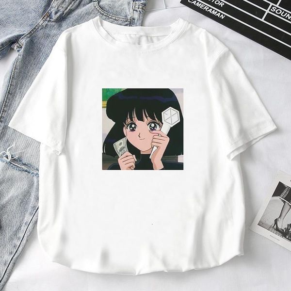 

new grunge aesthetic womens t shirts harajuku kawaii printed womens tshirts casual fashion plus size shirts womens ulzzang, White