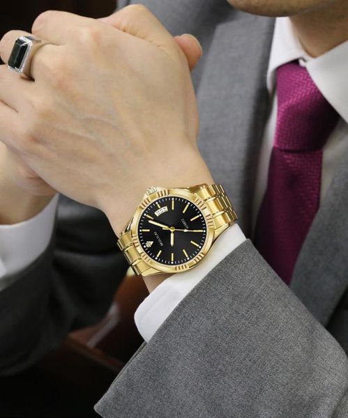 

wristwatches fashion brand men watches business quartz watch men's stainless steel band 30m waterproof date relogio masculino, Slivery;brown