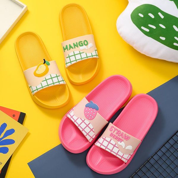 

slippers women sandals summer beach slides cute fruit kiwi non-slip soft sole men couple outdoor home casual shoes zapatillas, Black