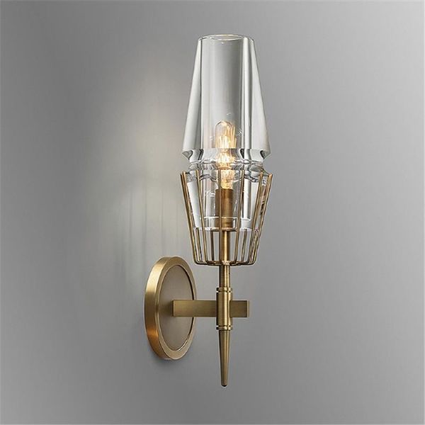 

wall lamp postmodern copper living room light american simple bedroom bedside sconces bathroom mirror front