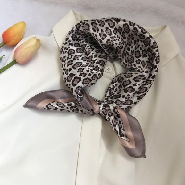 

scarves leopard print 100% silk scarf women square headscarf neckerchief female wrap hijab foulard pashmina bandana headband, Blue;gray