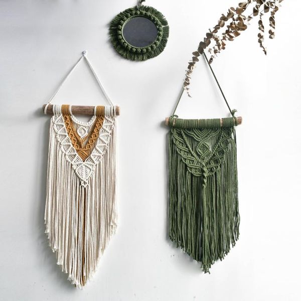 

mirrors arrival handmade macrame taperstry for wall decoration hanging home decroration
