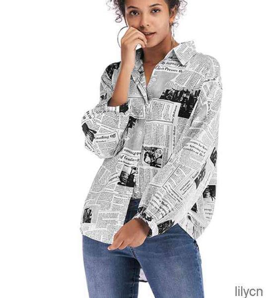 

2021 autumn fashion printed long sleeve shirts personality delivery, White