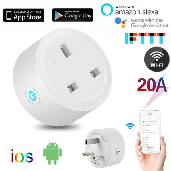 

smart power plugs plug wifi uk intelligent outlet with energy monitor timing tuya app remote control works alexa google home