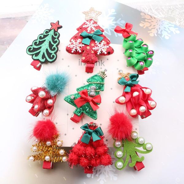 

hair clips & barrettes 10pcs kawaii glitter christmas style hairpin girls jewelry headband headwear garment decoration, Golden;silver