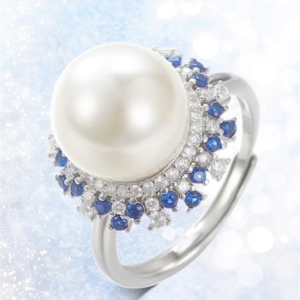 

wedding rings pearl 2021 live simple ring female index finger, Slivery;golden