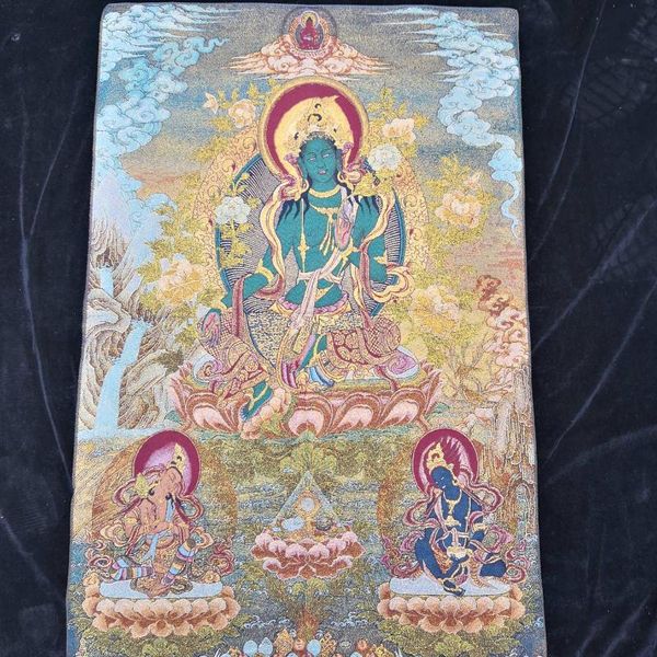 

other arts and crafts tibetan buddha thangka margin green tara embroidered