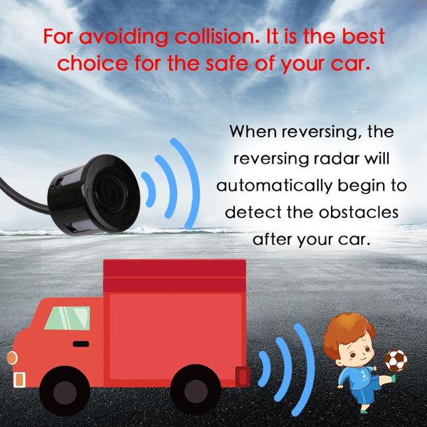 

car rear view cameras& parking sensors intelligent assistance system 4 sensor buzzer led display reverse backup alert indicator monitor kits