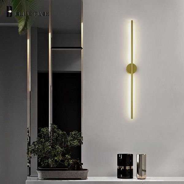 

120 100cm gold metal led wall light modern sconce light wall lamp for bathroom lamp bedroom bedside bathroom mirror