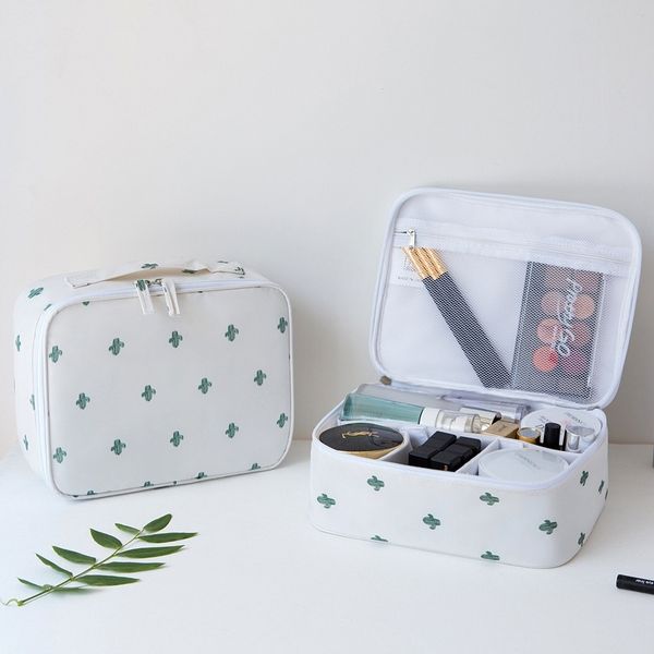 

portable travel cosmetic bag girl's multifunctional travel net red cosmetic box waterproof storage washing bag