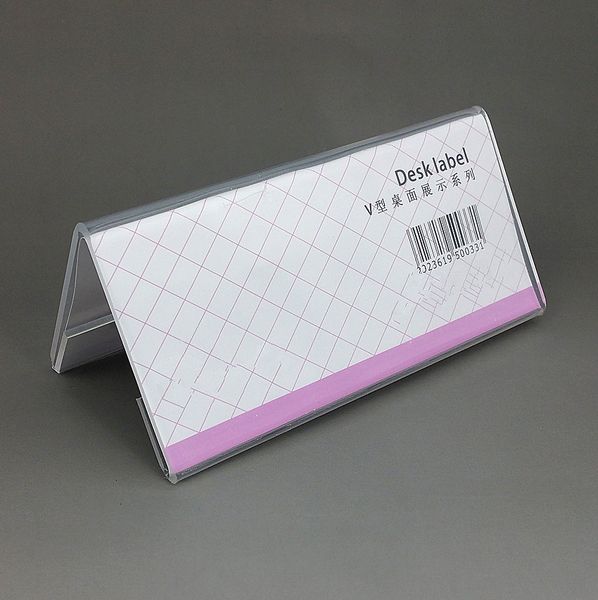 

retail supplies plastic acrylic name card sign display holder stands promotion paper label on table counterv type 10pcs