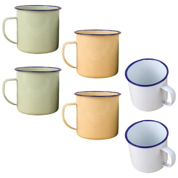 

mugs 6 pcs enamel vintage water storage cup drinking tea cups