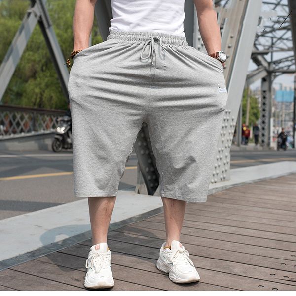 

tide hiphop loose shorts plus size 6xl men casual over-the-knee medium pants baggy beachshorts summer sportswear skateboard streetwear cropp, White;black