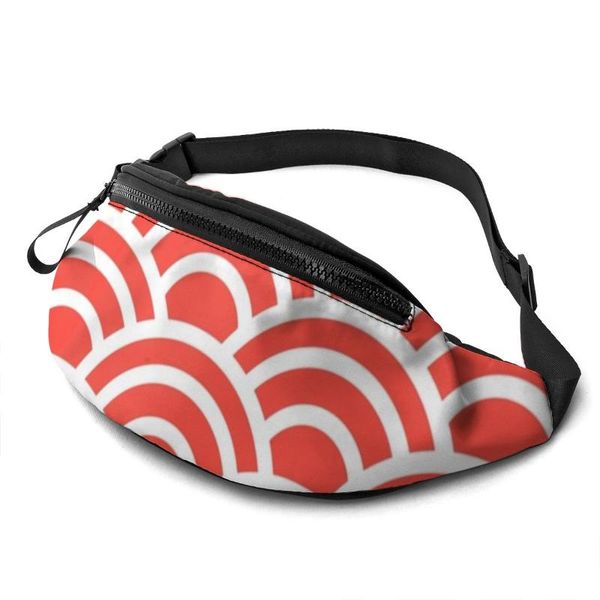 

waist bags ukiyo e bag fisherman sports pack pattern polyester