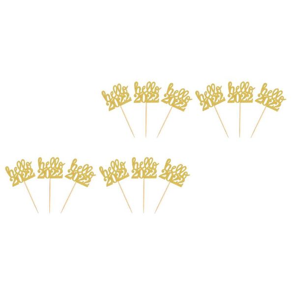 

other festive & party supplies 24pcs cake dessrt ornament 2022 number adorn chic er