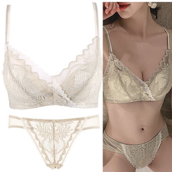 

59% off factory outlet store 292# underwear set thin triangle cup soft fabric young women bra, Red;black