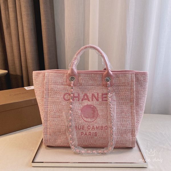 

2021 new beach canvas women's large cloth super capacity mommy shopping bag