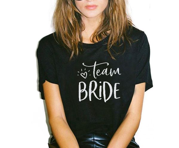 

women's t-shirt team bride squad bachelorette party t shirts cotton kawaii graphic crewneck plus size fashion funny tees for women ladi, White