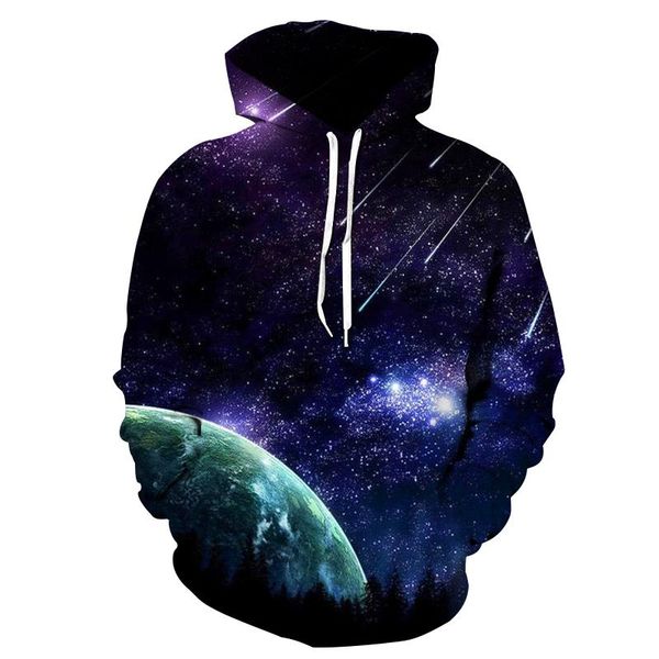 

men's hoodies & sweatshirts 3d printed starry sky hoodie mens and womens sweatshirt spring autumn coat harajuku jumper hip hop streetwe, Black