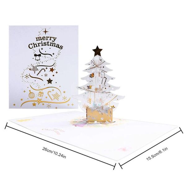 

greeting cards christmas tree card merry 3d winter gifts up holiday u7f5